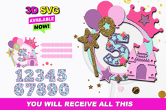 Shaker cake topper SVG Princess Castle Product Image 1