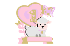 Lamb Cake Topper 3D SVG Product Image 3