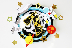 Shaker cake topper SVG Outer Space Product Image 4