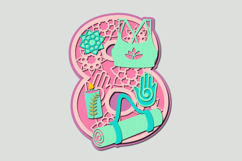 Yoga Numbers 3D SVG Product Image 4