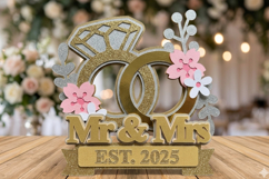 Anniversary Mr and Mrs Topper 3D SVG Product Image 4