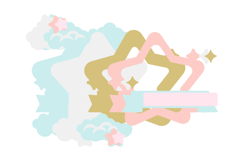 Clouds and stars Cake Topper 3D SVG Product Image 3