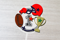 Cake Topper SVG Football Product Image 4