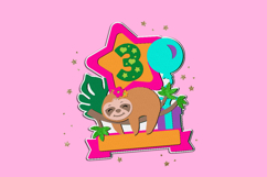 Baby Sloth Cake Topper 3D SVG Product Image 4