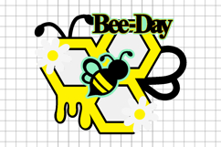 bee day Cake Topper 3D SVG Product Image 2