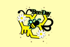 bee day Cake Topper 3D SVG Product Image 4
