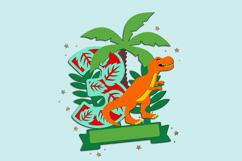 Dinosaur Topper numbers 3D SVG Product Image 4