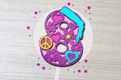 Groovy Van Daisy Numbers 3D SVG Product Image 4