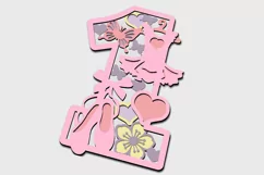 Ballerina 3D SVG Numbers|Ballerina birthday SVG Product Image 3