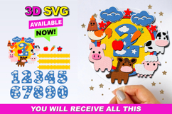 Shaker cake topper SVG Farm Party Product Image 1