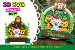 Shaker cake topper SVG Safari Product Image 1