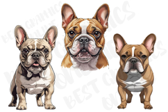 French Bulldog Clipart, Frenchie clipart Image Product Image 2