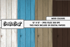 Colored Wood Digital Papers, scrapbook backgrounds designs Product Image 1