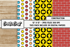 Construction Digital Papers, scrapbook backgrounds designs Product Image 1