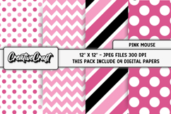 Minnie Digital Paper, minnie digital scrapbook, illustration Product Image 1