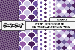 Lavender Digital Papers, purple scrapbook background designs Product Image 1