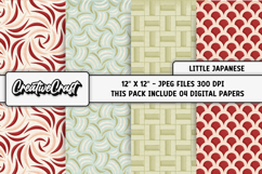 Little Japanese Digital Papers, scrapbook background designs Product Image 1