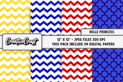 Belle Princess Digital Papers, scrapbook backgrounds designs Product Image 1