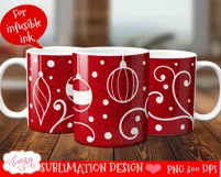 Christmas Mug Wrap SVG for Cricut infusible ink | 12oz mug Product Image 3