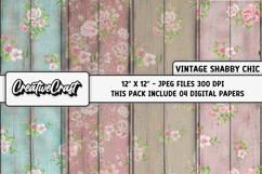 Shabby Chic digital paper, vintage scrapbook, illustration Product Image 1