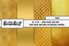 Gold Glitter Digital Papers, scrapbook backgrounds designs Product Image 1