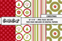 Christmas Digital Paper, christmas digital scrapbooking Product Image 1