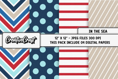 Ocean Nautical Digital Papers, scrapbook backgrounds designs Product Image 1