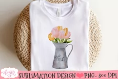 Spring tulip flowers arrangement PNG for sublimation Product Image 2