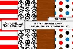 The Pirates Digital Papers, scrapbooking backgrounds designs Product Image 1