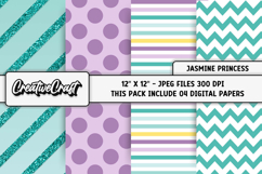 Jasmine Princess Digital Papers, scrapbooking backgrounds Product Image 1