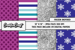 Frozen Inspired Digital Papers, scrapbooking papers designs Product Image 1