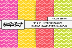 Colors Sewing Digital Papers, scrapbook backgrounds designs Product Image 1