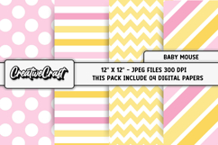 Minnie Baby Digital Paper, minni digital scrapbook graphic Product Image 1