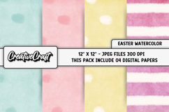 Easter Watercolor Digital Papers, scrapbooking backgrounds Product Image 1