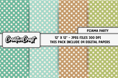 Pijama Party Digital Papers, scrapbook backgrounds designs Product Image 1