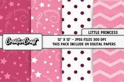 Little Princess Digital Papers, scrapbook background designs Product Image 1
