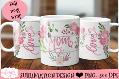 Mom mug wrap PNG| Mother's day sublimation design Product Image 1