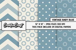 Vintage Baby Digital Paper, junk journal scrapbook. graphic Product Image 1