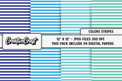 Colors Stripes Digital Papers, scrapbook backgrounds designs Product Image 1
