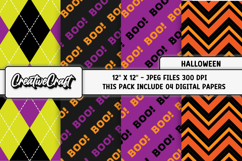 Halloween Digital Paper, halloween scrapbook, illustrations Product Image 1