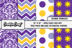 Blonde Princess Digital Papers, scrapbook background designs Product Image 1