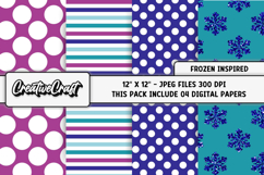 Frozen Inspired Digital Papers, scrapbooking papers designs Product Image 1