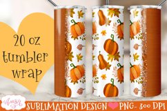 Pumpkins tumbler wrap for sublimation | Customizable PNG Product Image 2