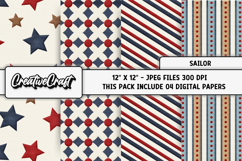 Sailor Digital Papers, nautical scrapbook background designs Product Image 1