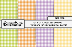 Fast Food Digital Papers, scrapbooking backgrounds designs Product Image 1