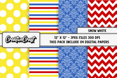 Snow white Digital Papers, scrapbooking backgrounds designs Product Image 1