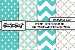 Baby Boy Digital Paper, baby boy graphics, baby illustration Product Image 1