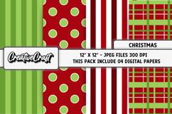 Christmas Digital Paper, christmas digital scrapbooking Product Image 1