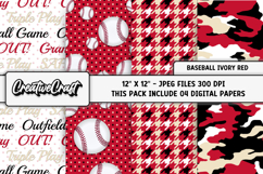 Baseball Sport Digital Papers, background designs, scrapbook Product Image 1