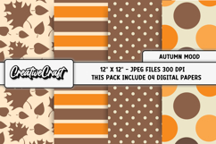 Autumn Digital Papers, thanksgiving backgrounds designs Product Image 1